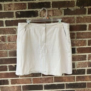 White Stag Tan White Plaid Skort Size 14